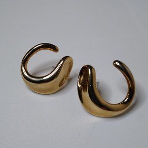 Vintage Heavy Metal U Shaped Stud Earrings